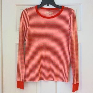 Women's Red and White Striped Shirt